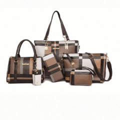 Set de 5/6 Bolsos Maternales XL – Diseño de Cuadros